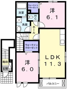 グリーンワールド1【2階】の間取り