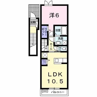 ランコーントル【2階】の間取り