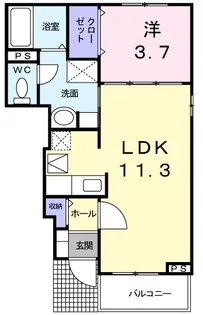 プリムローズ・F B館【1階】の間取り