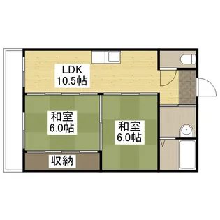 JSビル美鈴園弐番館(旧CALM美鈴園弐番館)【4階】の間取り