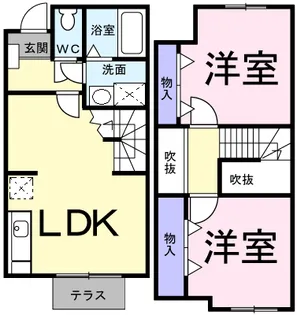 ニュークレストール光ケ丘【1階】の間取り