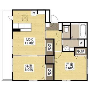 ジンミー【1階】の間取り