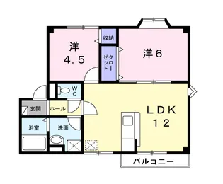 ひまわりA【2階】の間取り