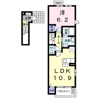 サンライズウエスト【2階】の間取り