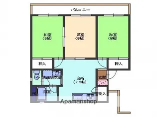 みどりマンション【1階】の間取り