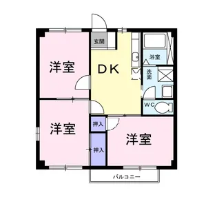 ニューシティ猿田A【1階】の間取り