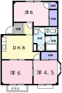 エルディム落合南B【1階】の間取り
