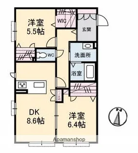 ラ・スリーズガーデン C棟【1階】の間取り
