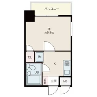 ダイアパレス比治山パークサイド【6階】の間取り