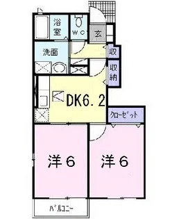 シェーネベルグA【1階】の間取り