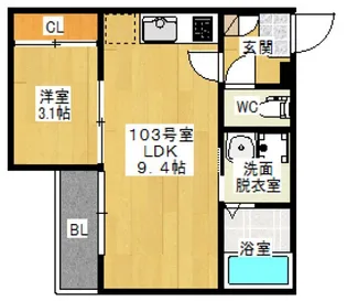 広島県広島市中区江波本町【アパート】の間取り
