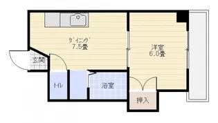 ランドマーク高須【502号室号室】の間取り