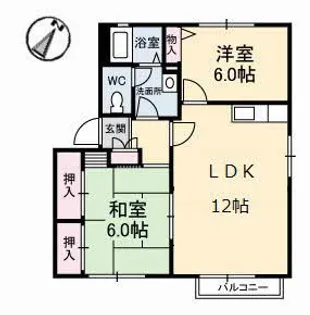 ディアス藤井【1階】の間取り