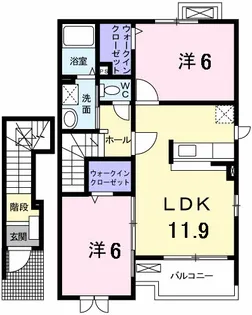 ガーデンハウス サニー【2階】の間取り