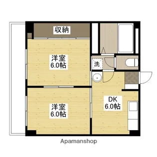コーポなかの3【5階】の間取り