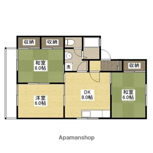 めぞん一刻 Ⅱ棟【2階】の間取り
