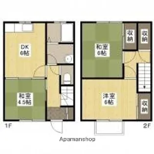 コーポ波多見A【A-2号室】の間取り