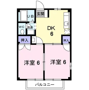 ニューシティ猿田B【2階】の間取り