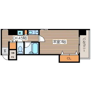 アペックス免出【402号室号室】の間取り