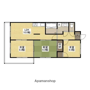 グローバル五日市中央【3階】の間取り