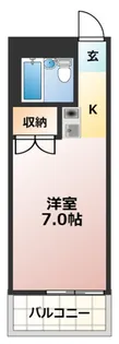 キングスフォーラム【405号室号室】の間取り