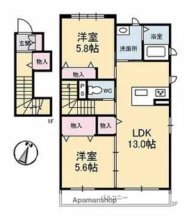 シャーメゾンゆき【2階】の間取り