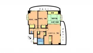 一風館【302号室号室】の間取り