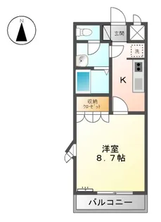 ジュネス祇園【2階】の間取り