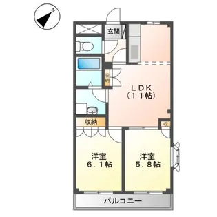 ソレイユ【1階】の間取り