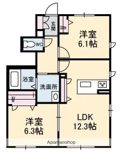 ドーフィンコート【1階】の間取り