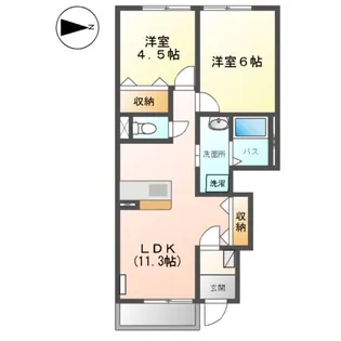 クレシア【1階】の間取り