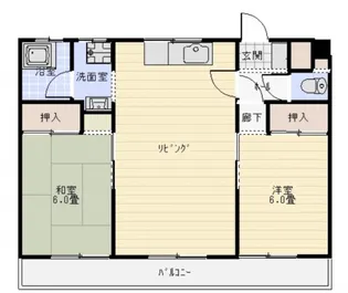 山下レジデンス【404号室号室】の間取り