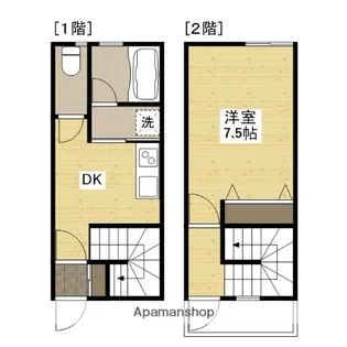 スパシーバ江波南【1階】の間取り