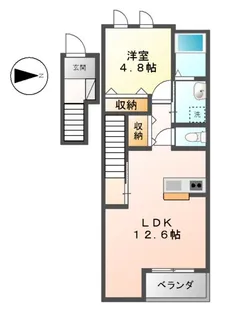 アクアブロー【2階】の間取り