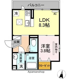 セジュール広島萬象園【1階】の間取り