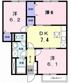 シャルムC【1階】の間取り