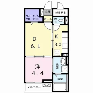 ヴィラMY【1階】の間取り