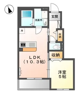 ヨーコーポ広Ⅱ【1階】の間取り