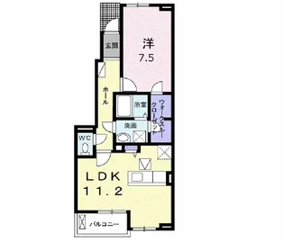 ドミール ヒロ【1階】の間取り