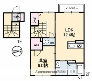 シャーメゾンKOBATAⅡ【2階】の間取り