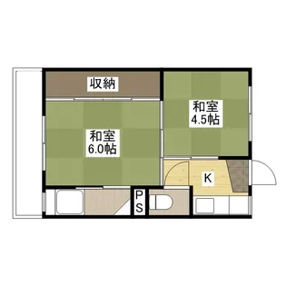ビレッジハウス安古市4号棟【2階】の間取り