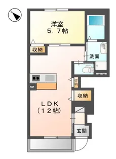 ボヌール三条【1階】の間取り