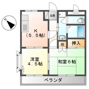 アスパラ館【2階】の間取り