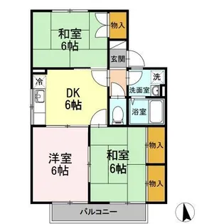 セジュール友清 B棟【2階】の間取り