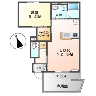 AMOUR AYA【1階】の間取り
