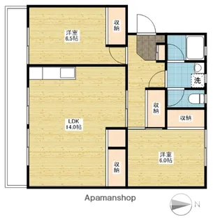 K’SB 海老園 Ⅰ【Ⅰ302号室】の間取り