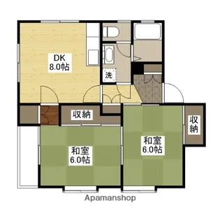 ファミユ若本【2階】の間取り