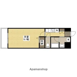 PINO楽々園【5階】の間取り