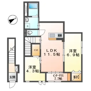 フィオーレ【2階】の間取り