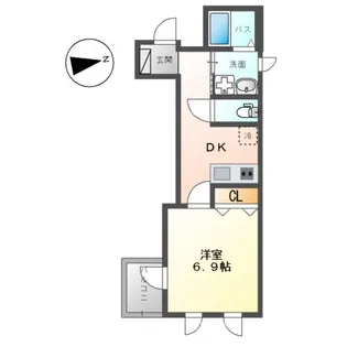 グランディールHATADA【4階】の間取り